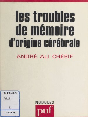 cover image of Les troubles de mémoire d'origine cérébrale